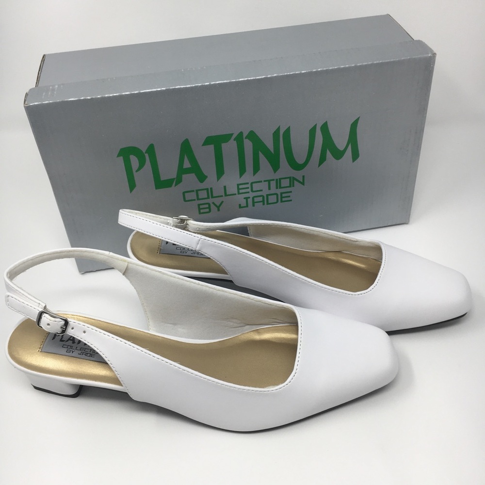 Platinum Collection By Jade White 1.2 inches heel